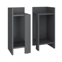 NACHTTISCH Lenar Anthrazit 27 x 60 cm 2er-Set - Anthrazit, Holzwerkstoff (27/60/25cm) - Vicco