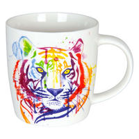 KAFFEEBECHER Watercoloured Animals Tiger - Naturfarben, Keramik (0.35L) - Könitz