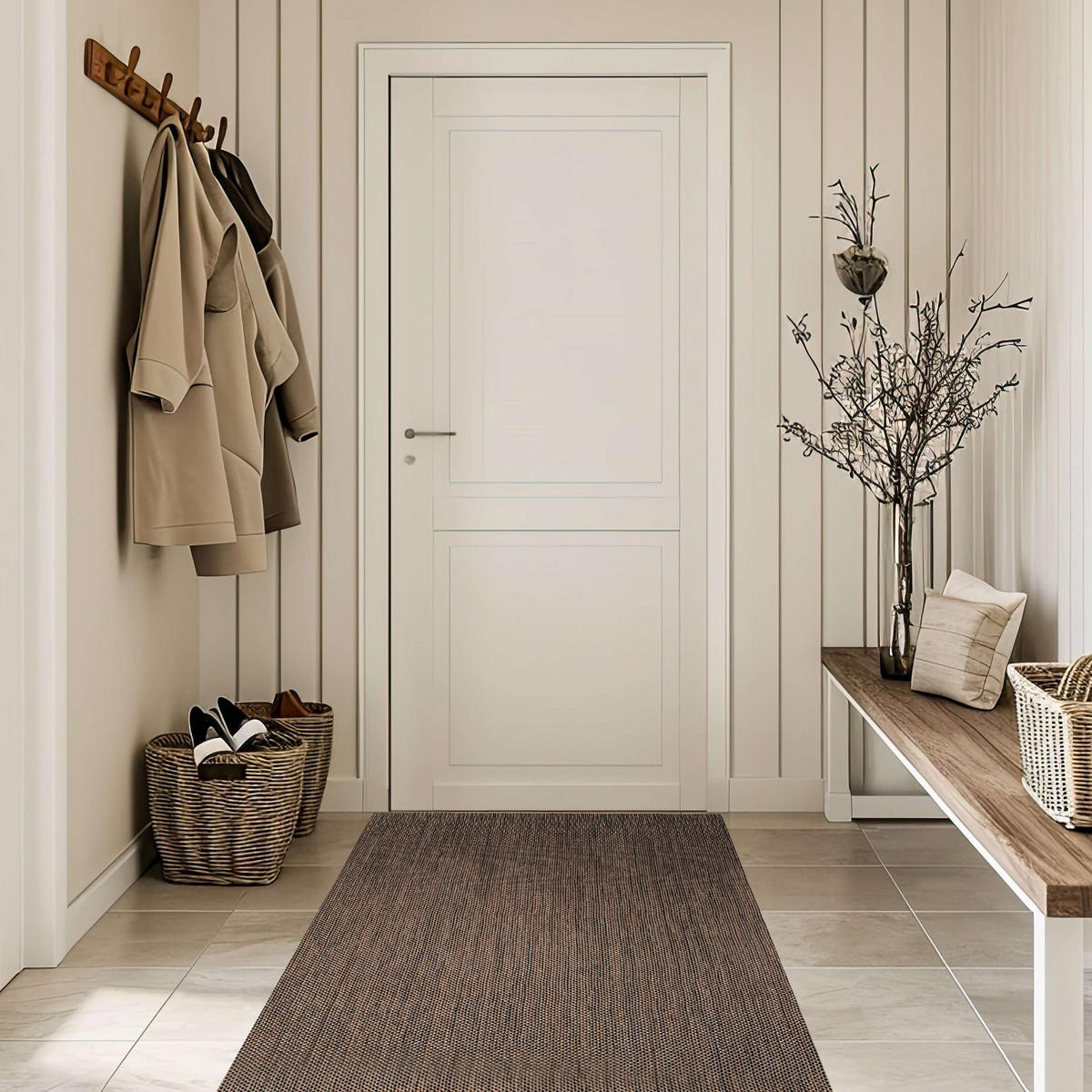 VINYL-LÄUFER, Teppichläufer, strapazierfähig, Premium-Qualität, Dunkelbraun 80X1000 cm - Dunkelbraun, Kunststoff (80/1000cm) - STORESDECO