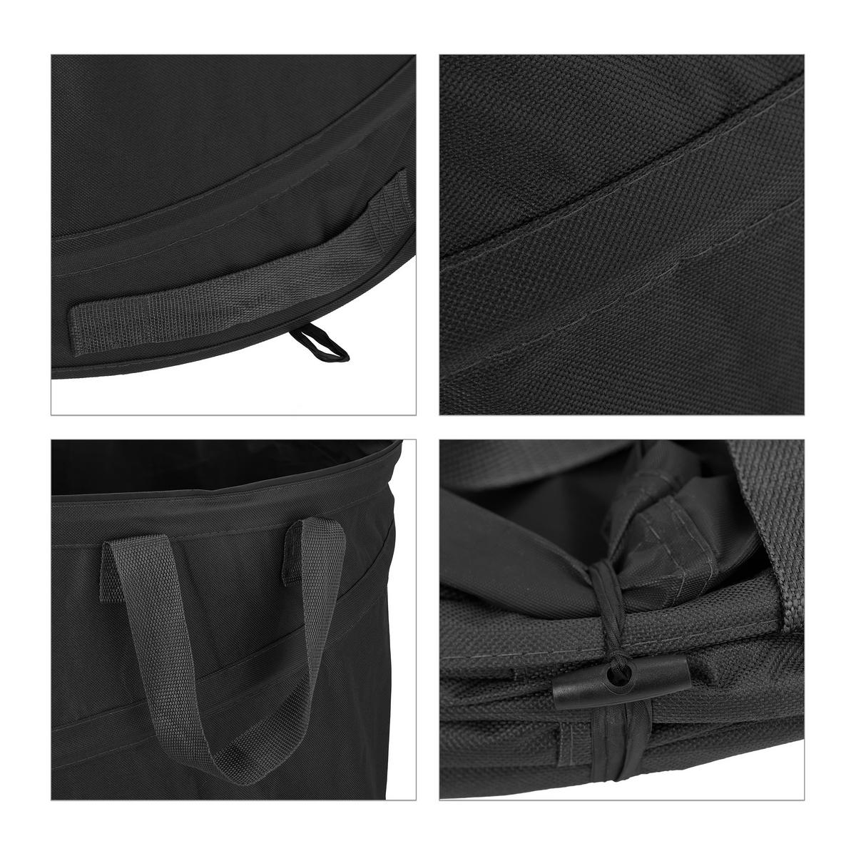 3XLAUBSACK - Schwarz, Kunststoff/Textil (46/47/46cm) - Relaxdays