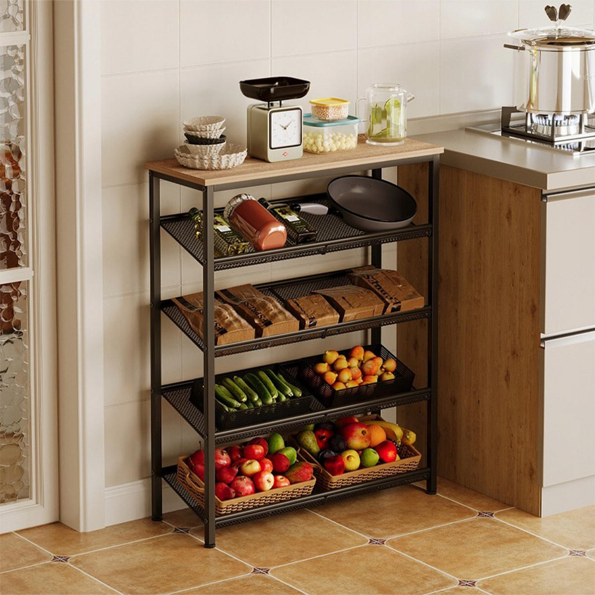 KÜCHENSCHRANK, braun 75/28/93 cm - Braun, Holzwerkstoff (75/93/28cm)