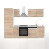 KÜCHENZEILE Optima Sonoma 270 cm ohne AP - Weiß/Sonoma Eiche, Holzwerkstoff (270/81.6/46cm) - Vicco