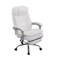BÜROSTUHL XL Troja, Kunstleder Weiß - Weiß, Textil/Metall (67/122/67cm) - TPFLiving