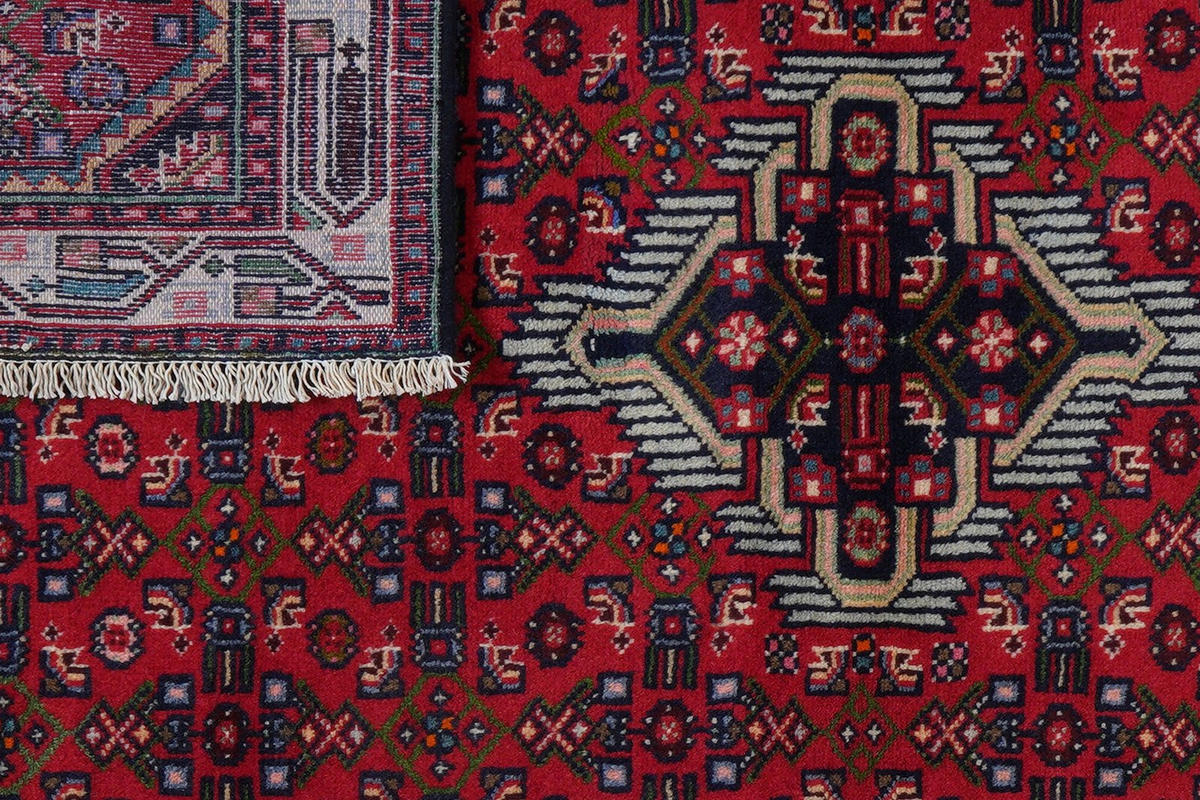 ORIENTTEPPICH handgeknüpft Assadabad Rot 153/100 cm Schurwolle - Rot, Textil (100/153cm) - Looma