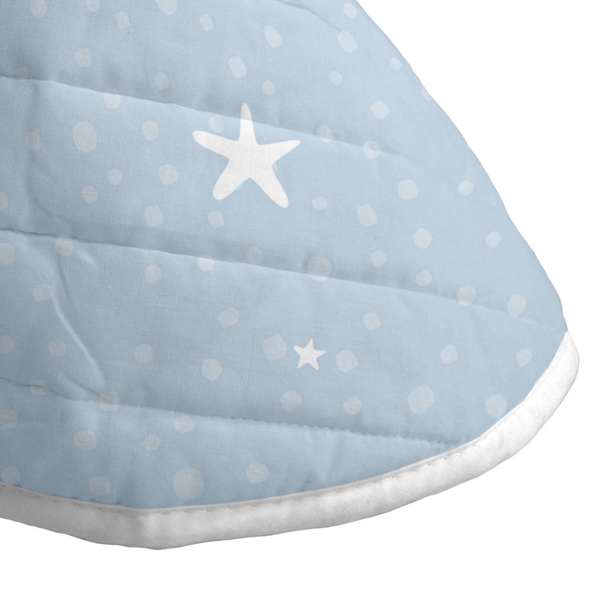 TAGESDECKE little star 200x260 cm (bett 105) blau - Blau, Textil (200/260cm) - Happy Friday