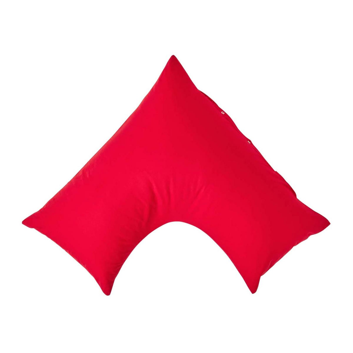 KISSENBEZUG für V-Form-Kissen, Perkal, Fadendichte 200 - Rot, Textil (38/76cm) - Homescapes