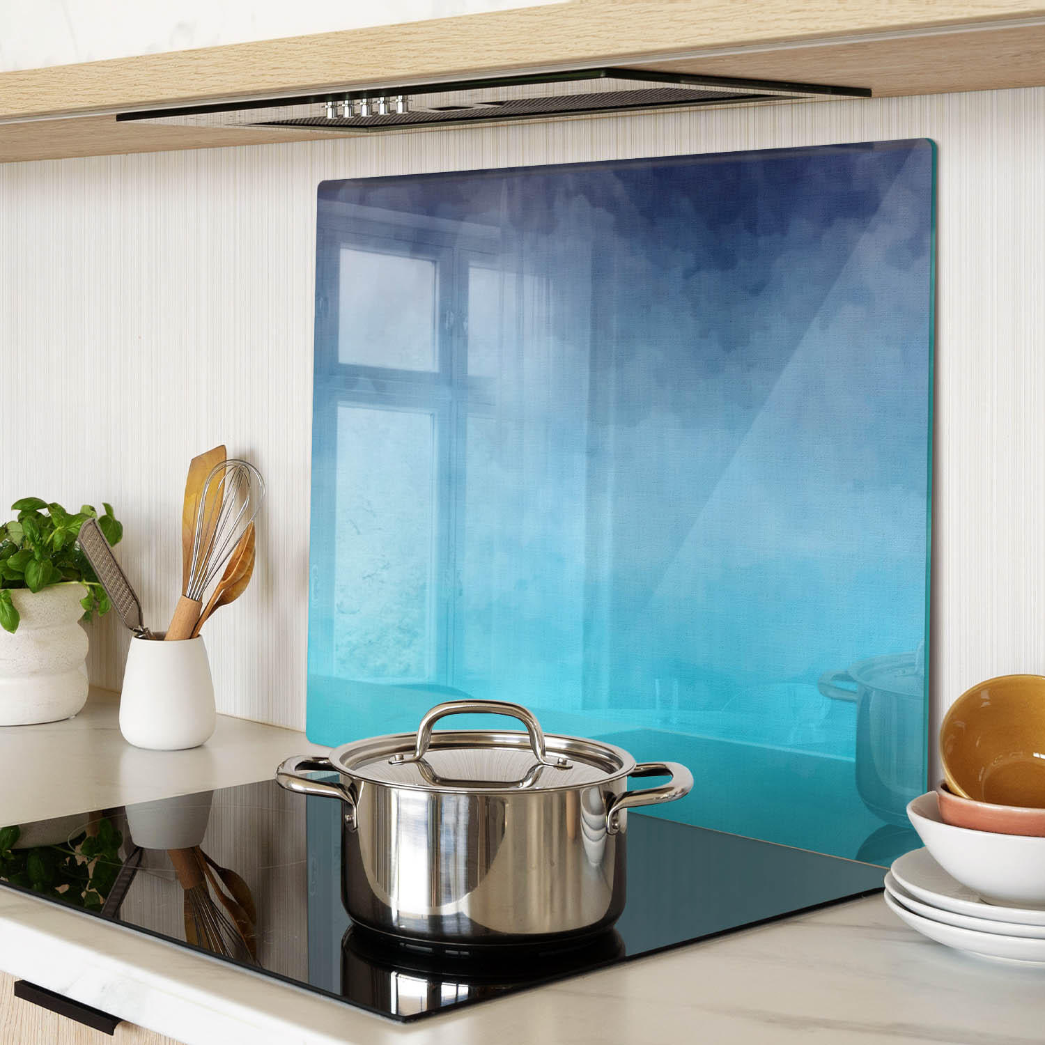 GLASPLATTE 60x52 cm Rauch - Grün, Glas (60/0.4/52cm) - TULUP