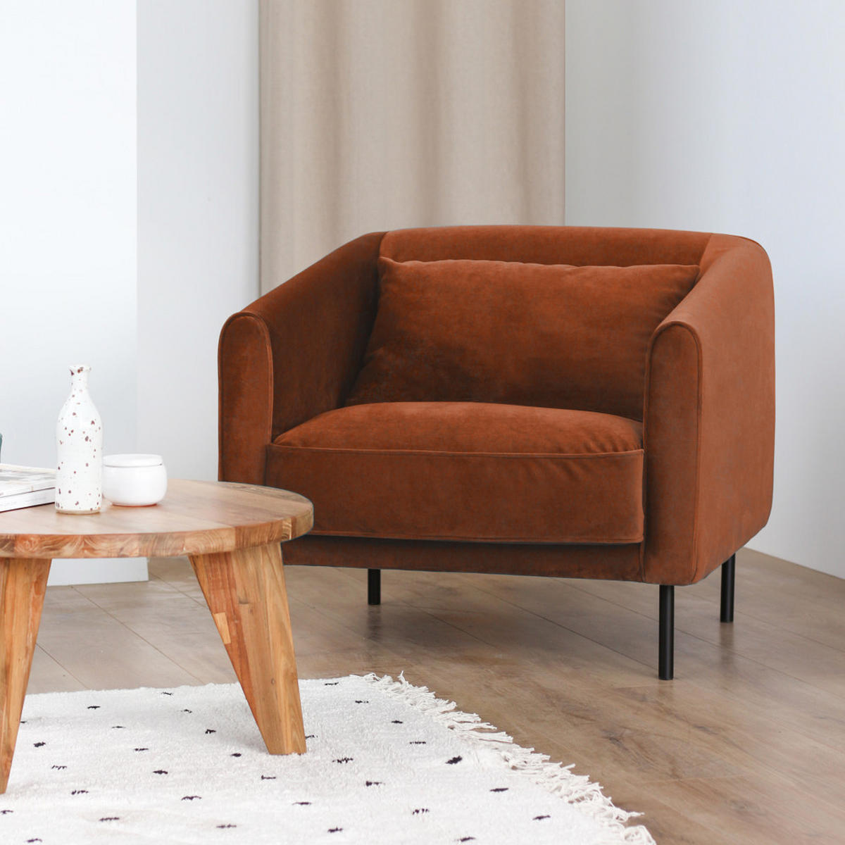 DESIGN-SESSEL - Rost - Rostfarben, Textil (87/73/83cm) - Drawer