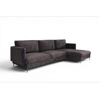 ECKSOFA Helmer In Stoff Vibe - Anthrazit, Holzwerkstoff/Textil (293/164cm) - Fun Möbel