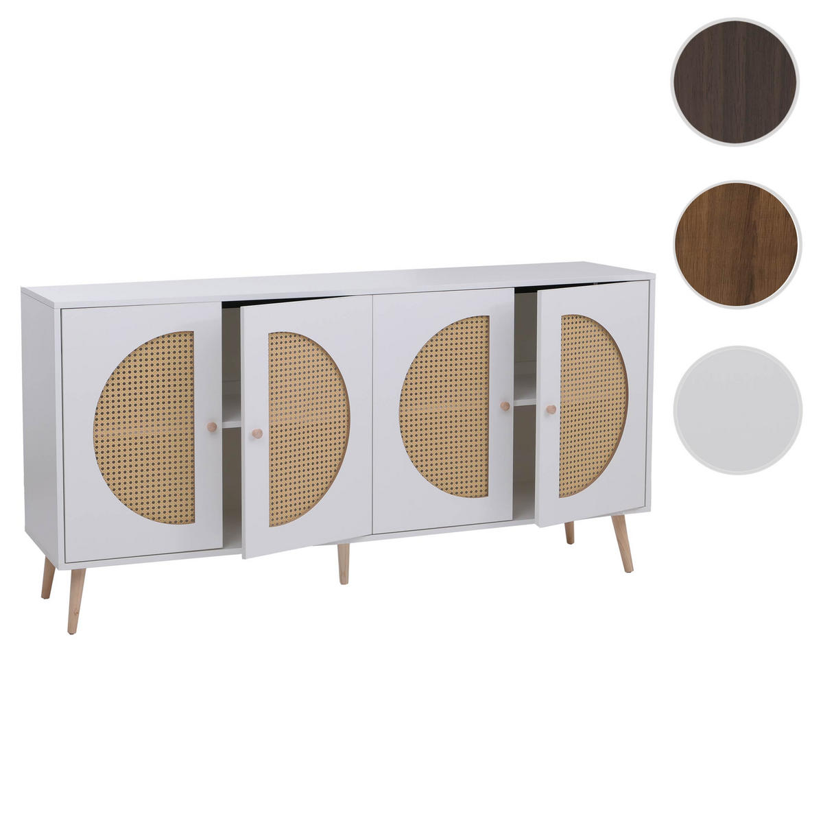 SIDEBOARD Weiß - Weiß, Holzwerkstoff (160/80/40cm) - Jamb