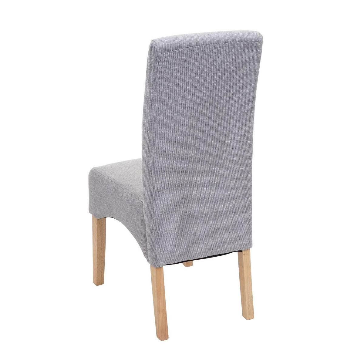 ESSZIMMERSTUHL gepolstert 100x44x56cm Sitzhöhe 48cm Stoff/Textil helle Beine Hellgrau - Hellgrau, Textil (44/100/56cm) - CHEFGASTRO