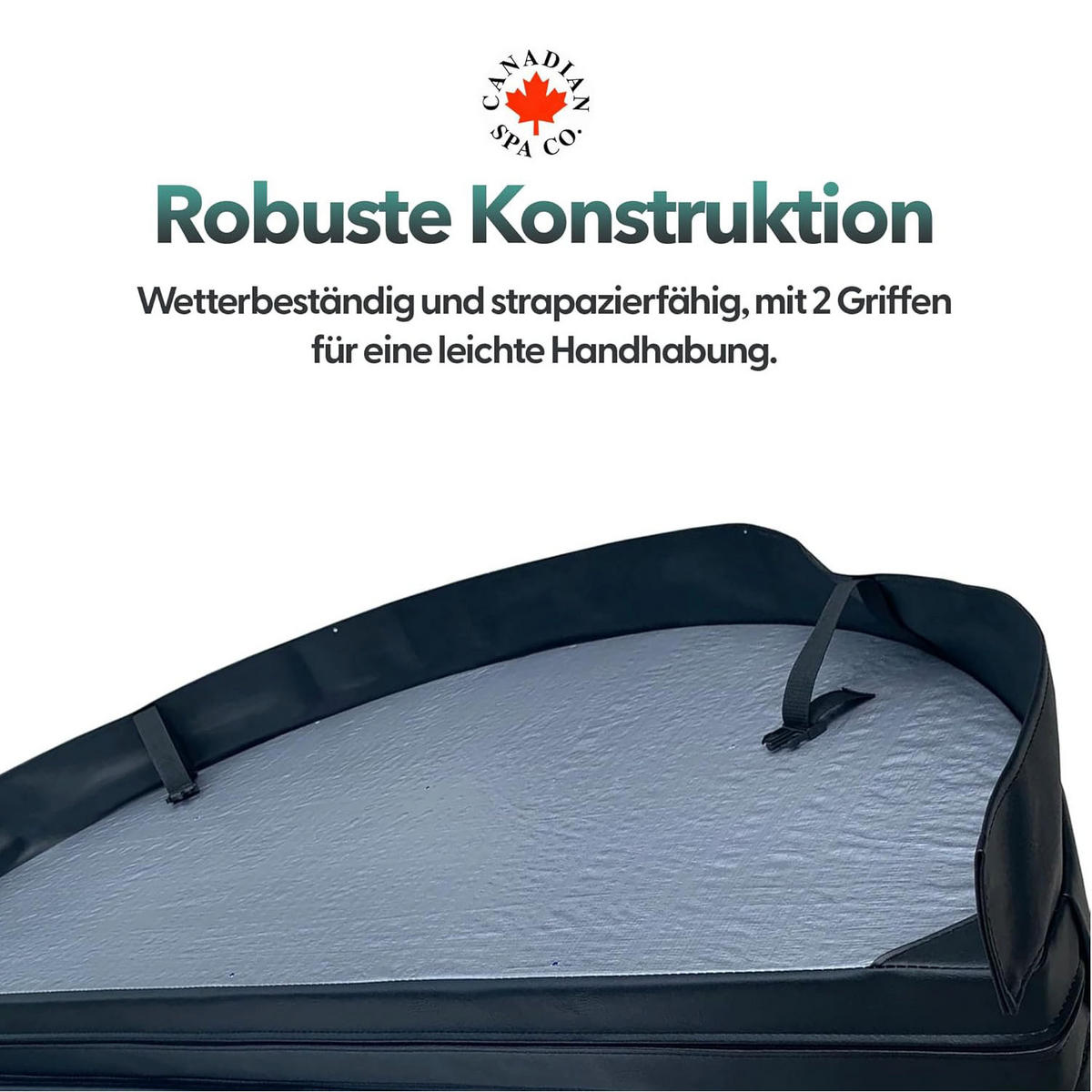 WHIRLPOOL ISOLIERABDECKUNG Okanagan schwarze Whirlpool-Abdeckung - Schwarz, Leder (160/160cm) - Canadian Spa Company