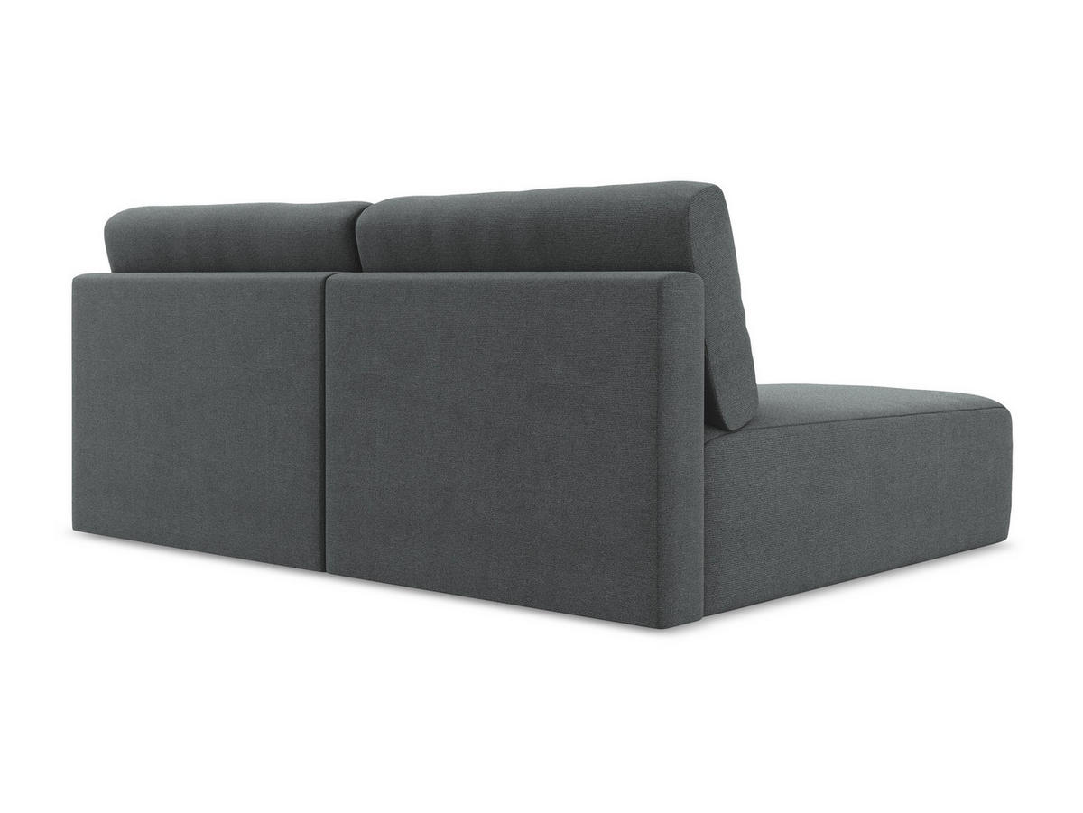 ECKSOFA mit Schlaffunktion links Strukturstoff Stoff Grau - Schwarz/Grau, Kunststoff/Textil (149/210cm) - Makamii