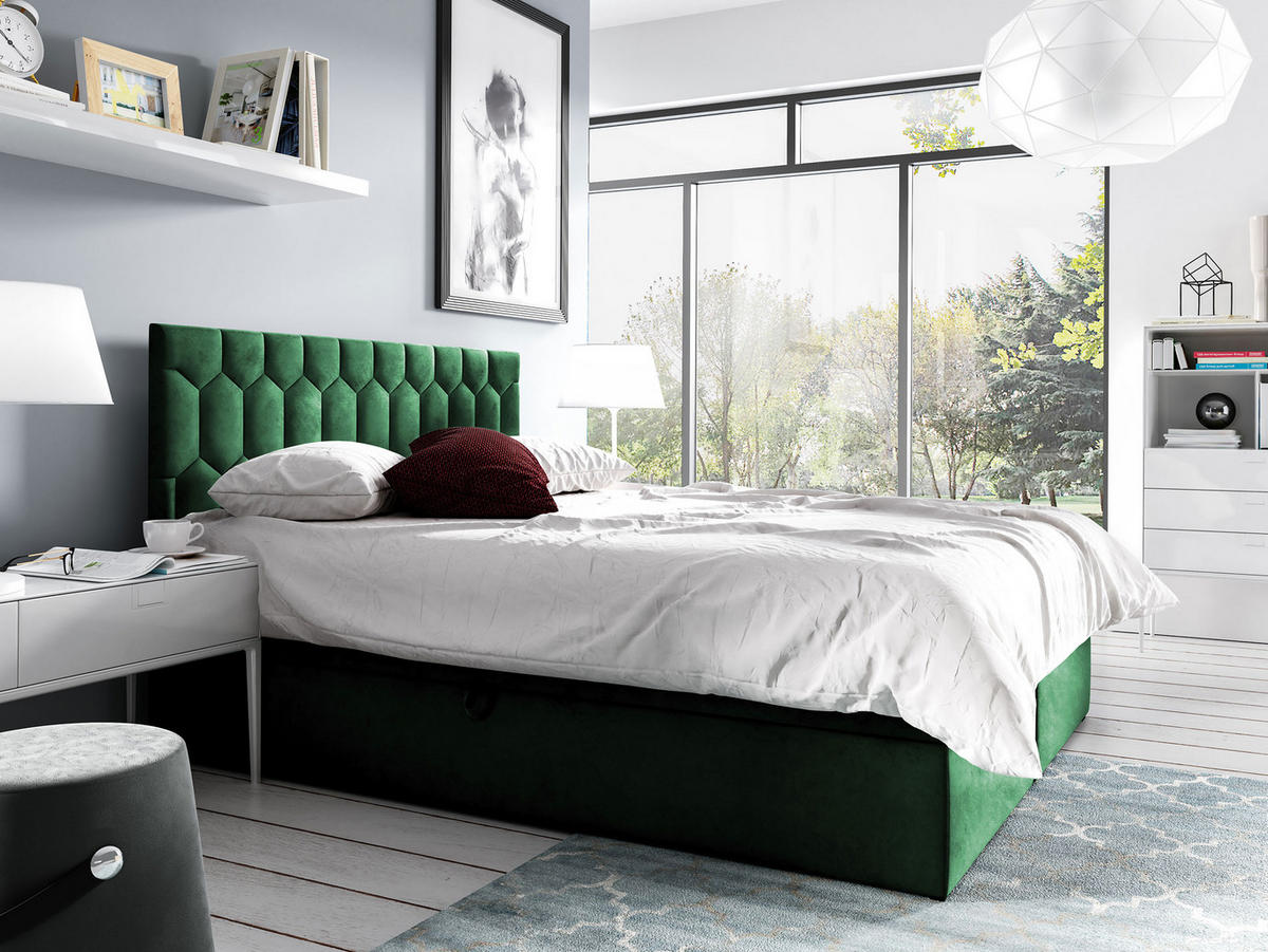 BOXBETT Top M24 - Grün, Holz (160/200cm) - MIRJAN24