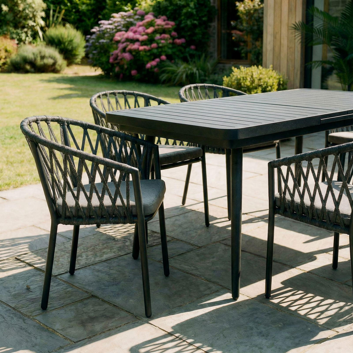 GARTENMÖBELSET SUNNY - Grau, Metall - IDIMEX