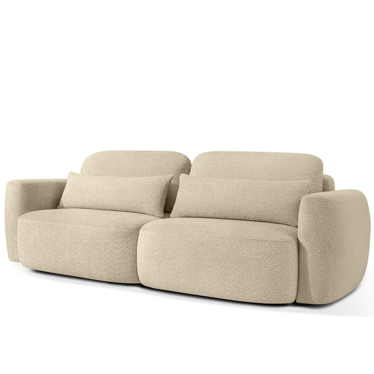 SOFA 3 ELOSA - Beige, Holz/Textil (245/85/115cm) - KONSIMO®
