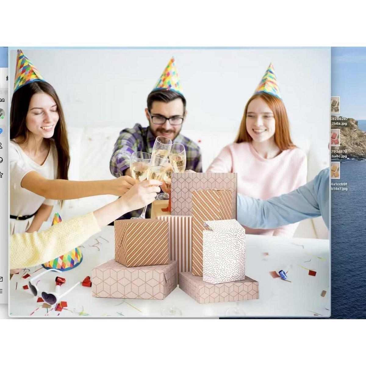 GESCHENKPAPIER 5er Set 44 cm x 3 m Gold Punkte Streifen - Multicolor, Papier (44/44/44cm)
