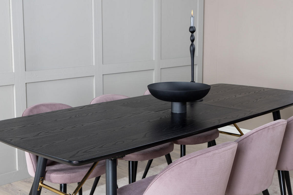 TISCHGRUPPE Altrosa - Rosa, Holzwerkstoff (85/76/180cm) - ebuy24