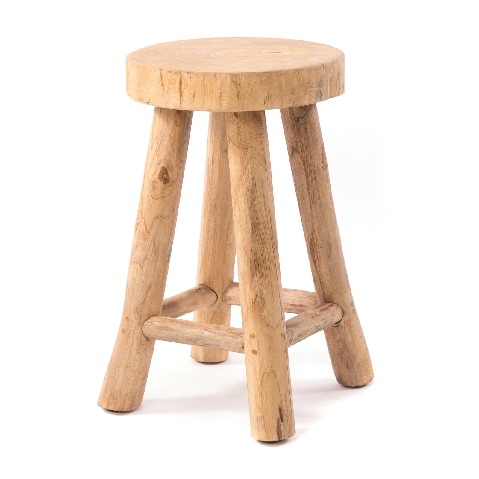 HOCKER Pinto Teakholz naturfarben - Naturfarben, Holz (30/50/30cm) - DESIGN DELIGHTS