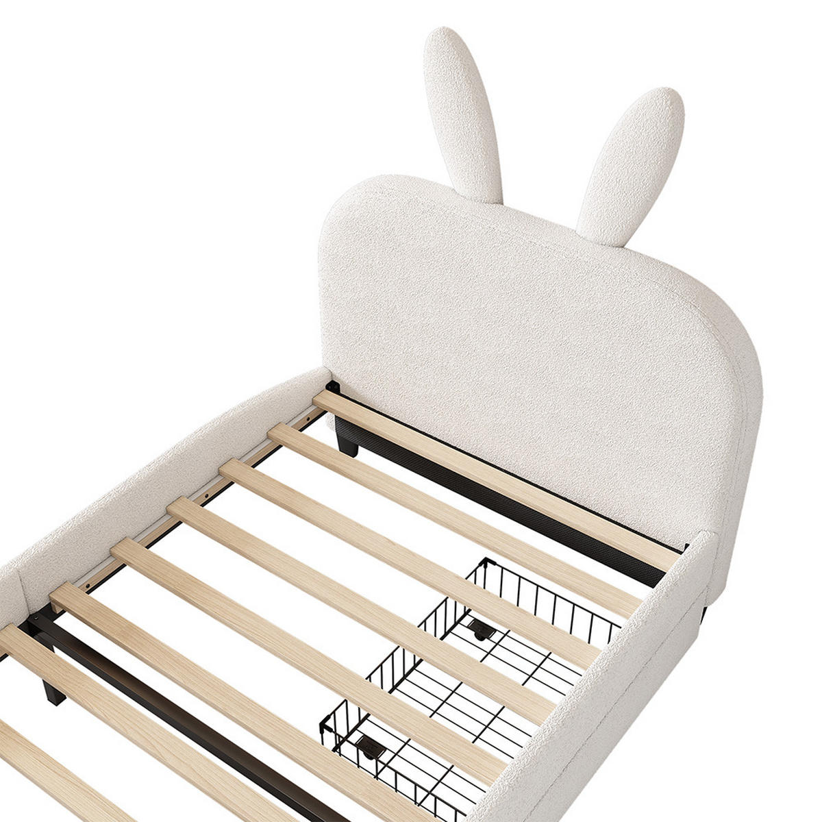 KINDERBETT 90/200 cm in Weiß mit Zwei Schubladen - Weiß, Holz/Textil (90/200cm) - KOMHTOM