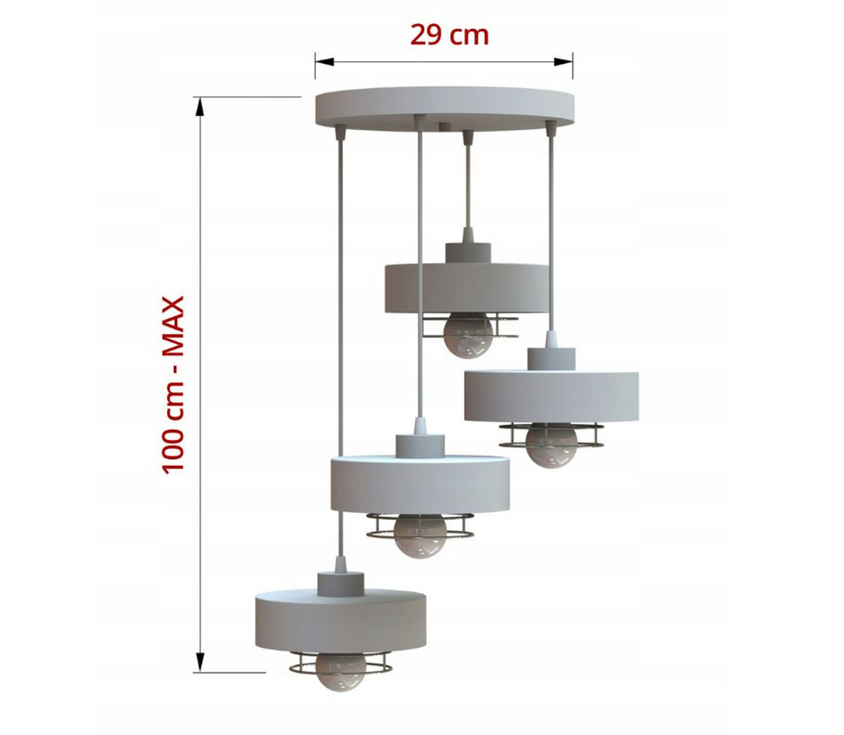 PENDELLEUCHTE ECRU - Beige/Goldfarben, Metall (44/44/100cm) - kiki design