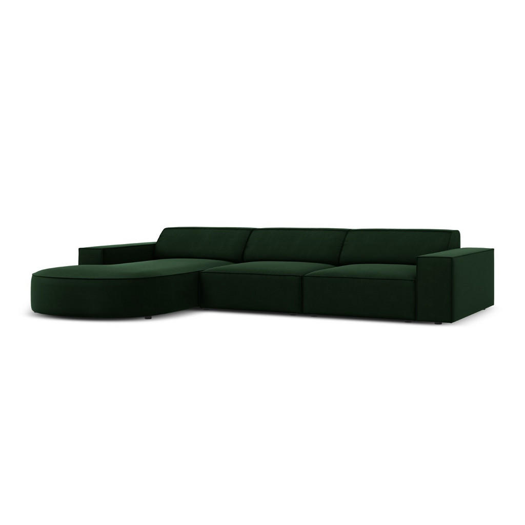 Thumbnail - Micadoni Ecksofa, Dunkelgrün, Textil, 4-Sitzer, L-Form, 284x166 cm, Hergestellt in Europa, Oeko-Tex®, Wohnzimmer, Sofas ...