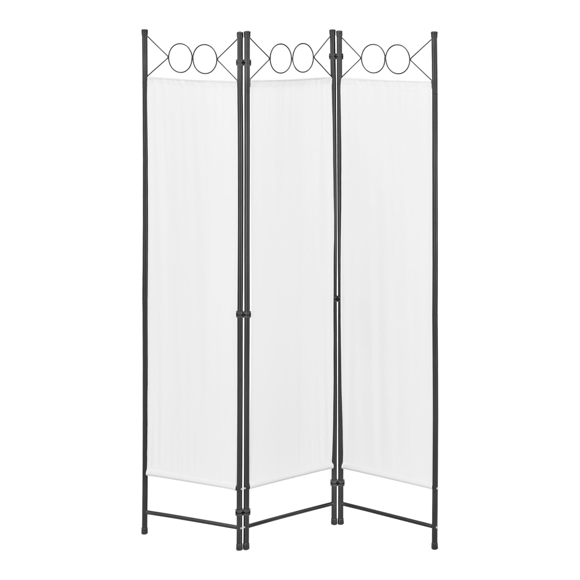 SICHTSCHUTZ Saragossa - Weiß, Textil/Metall (120/2cm) - [en.casa]