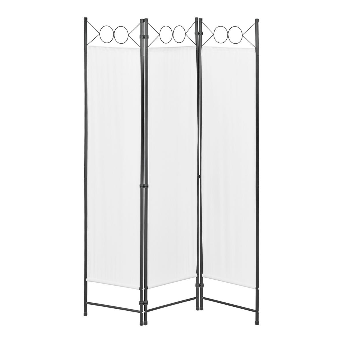 SICHTSCHUTZ Saragossa - Weiß, Textil/Metall (120/2cm) - [en.casa]