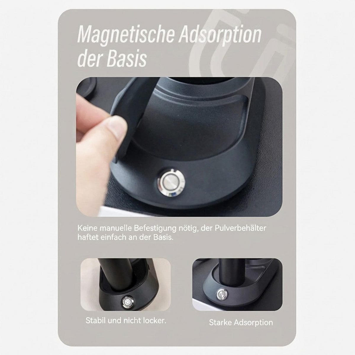 KAFFEEMÜHLE Elektrische Kaffeemühle neigbar 36 Mahlgrade Anti-Statik - Schwarz, Metall (103/310/187cm) - BEXEVUE