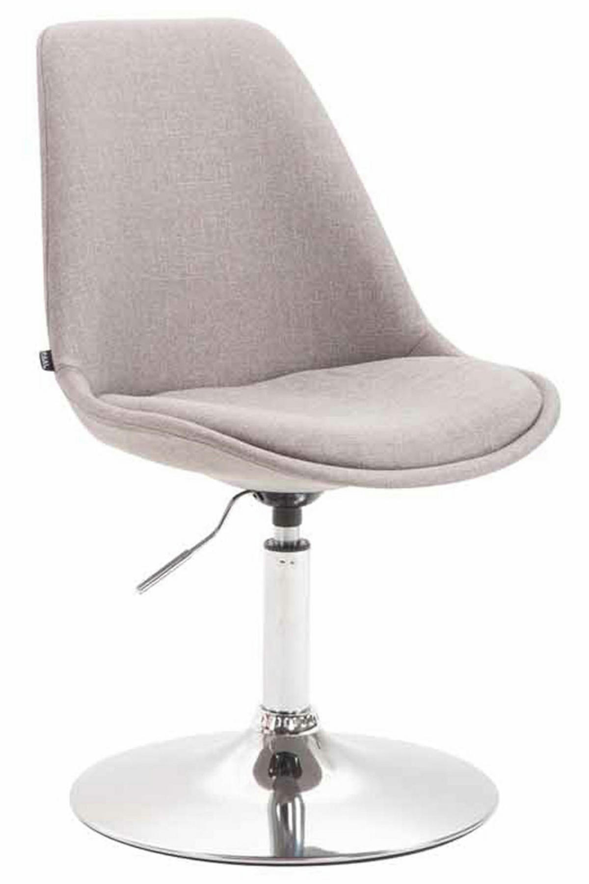 STUHL 4er Set Stoff grau - Chromfarben/Grau, Textil/Metall (48/76/57cm) - CLP