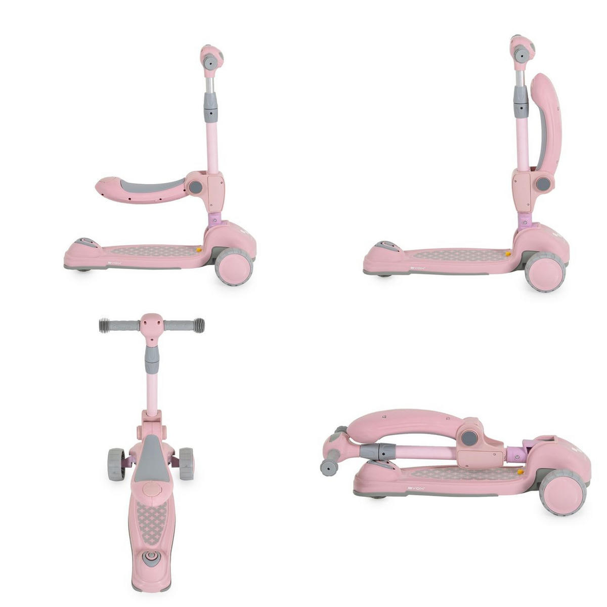KINDERROLLER Checkmate 2 in 1 rosa Laufrad, Sound, Licht, Lenkerhöhe verstellbar - Rosa, Metall (57/27/62cm)
