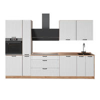CHICINETĂ Fame-Line, Casă de țară albă/Stejar auriu, 310 cm fara blat - stejar miere/alb, compozit lemnos (310/206.8/51.6cm) - Vicco