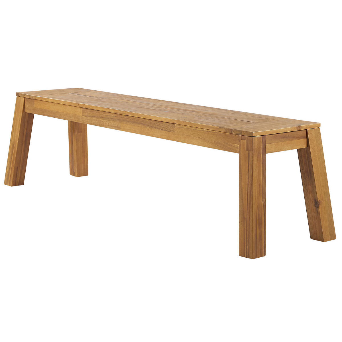 GARTENBANK Akazienholz hellbraun 160/36 cm Livorno - Hellbraun, Holz (169/46/45cm) - Beliani