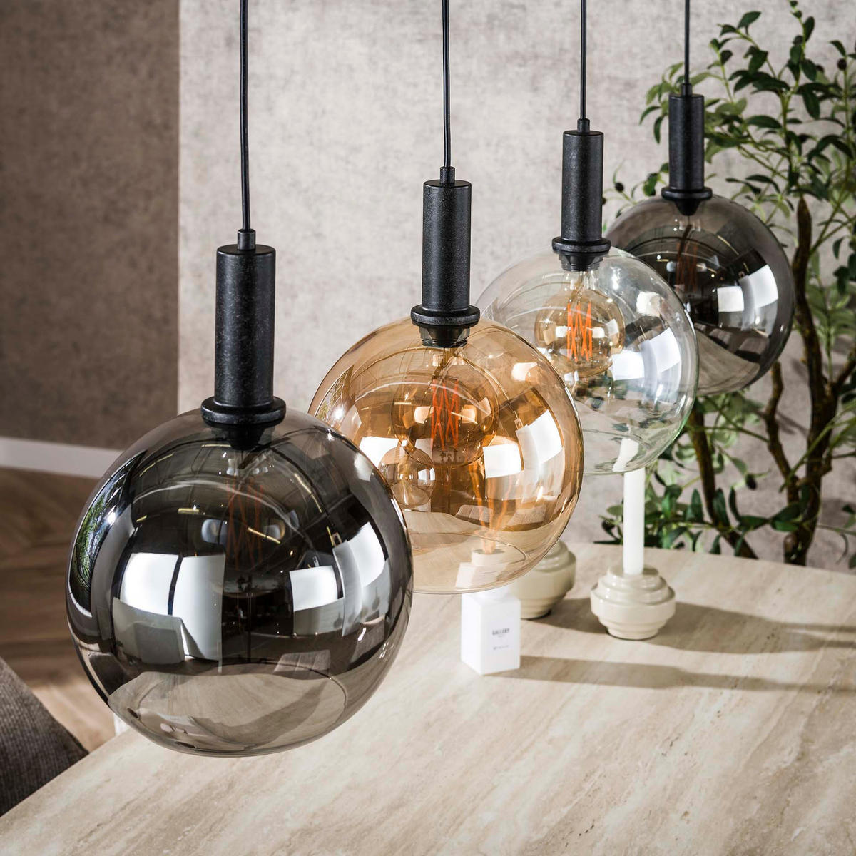 HÄNGELAMPE Sfera Schwarz 25/130/150 cm - Schwarz, Glas (25/130/150cm) - Hoyz Collection
