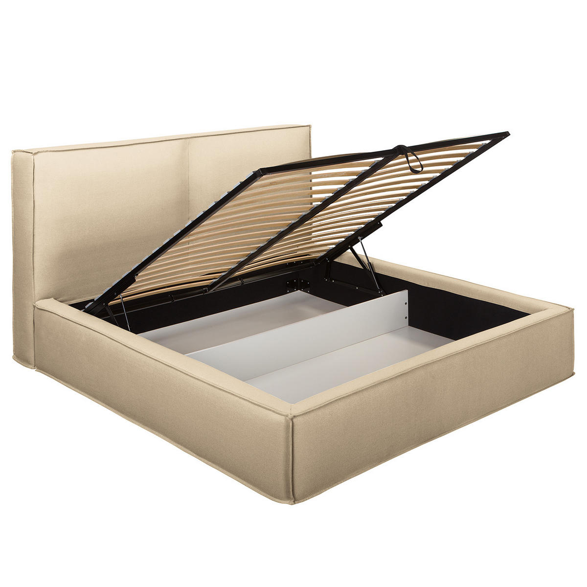 POLSTERBETT - Beige, Textil (160/200cm) - home24