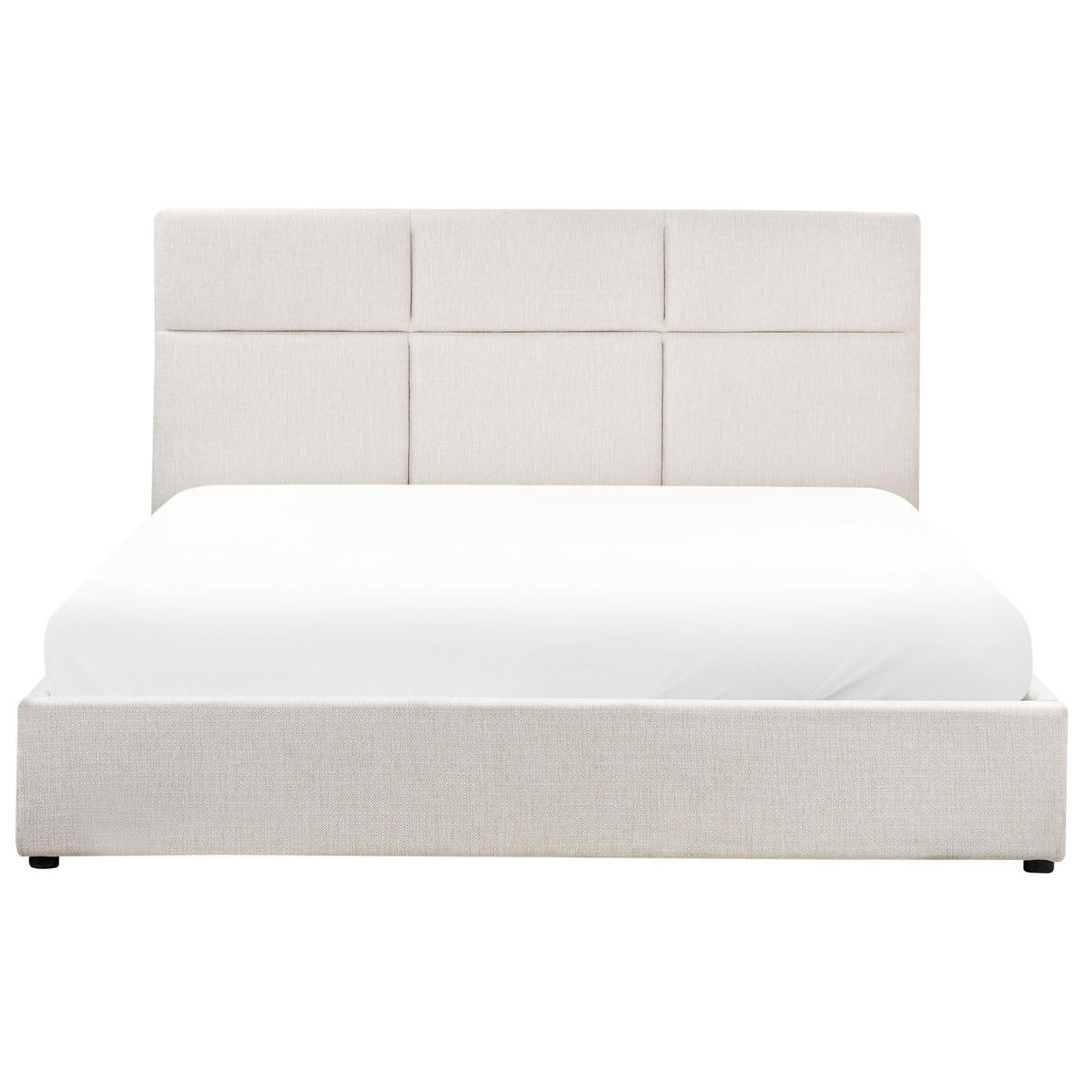 POLSTERBETT 180x200 cm Weiß Lagord - Creme, Textil (180/200cm) - Beliani