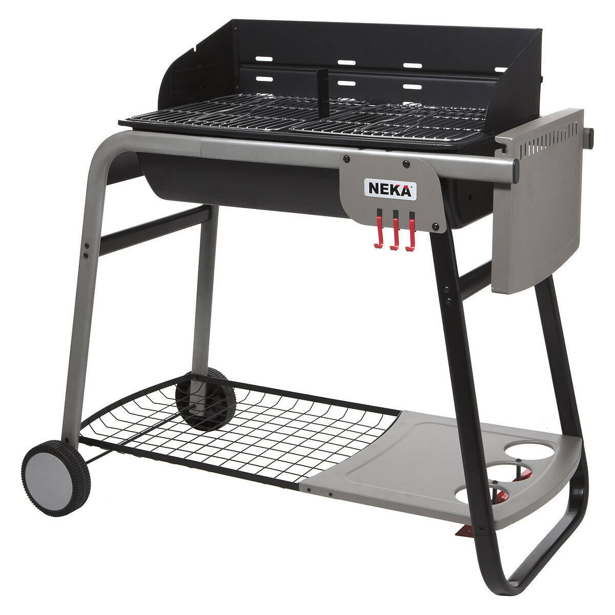 HOLZKOHLEGRILL BBQ - Schwarz, Metall (58.5/120/95cm)