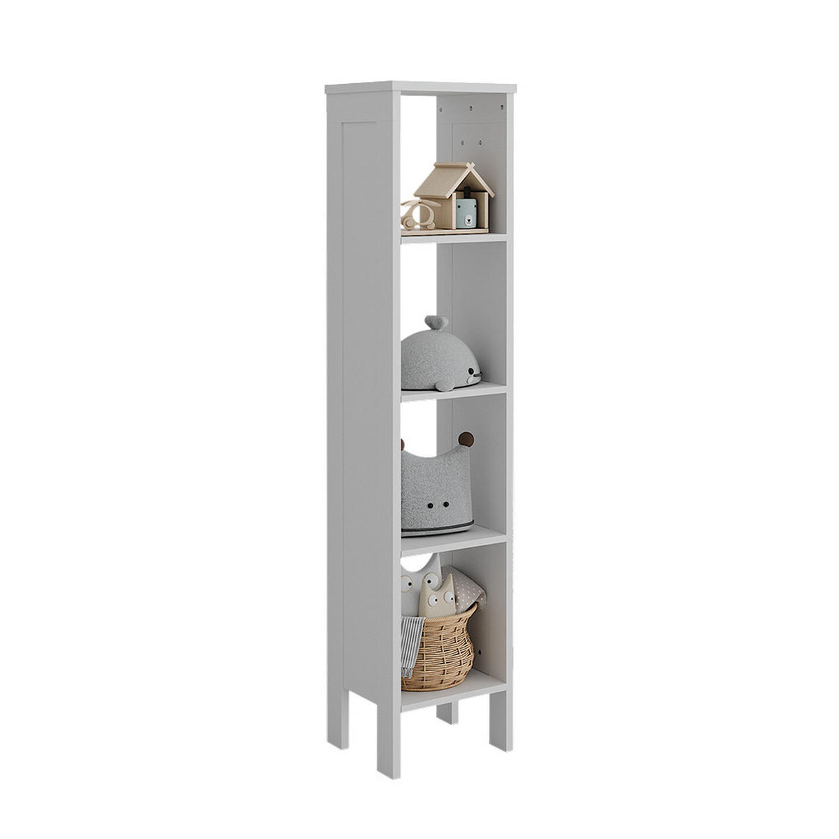KINDERREGAL Ajaton Weiß 35.2 x 159.5 cm - Weiß, Holzwerkstoff (35.2/159.5/30.6cm) - VitaliSpa