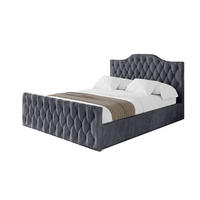 POLSTERBETT mit Bettkasten, Fußteil und Lattenrost, Boxbett mit Matratze H3/H4 - FALIO-Z 180x200 Dunkelgrau - Dunkelgrau, Holzwerkstoff/Textil (180/200cm) - ALTDECOR