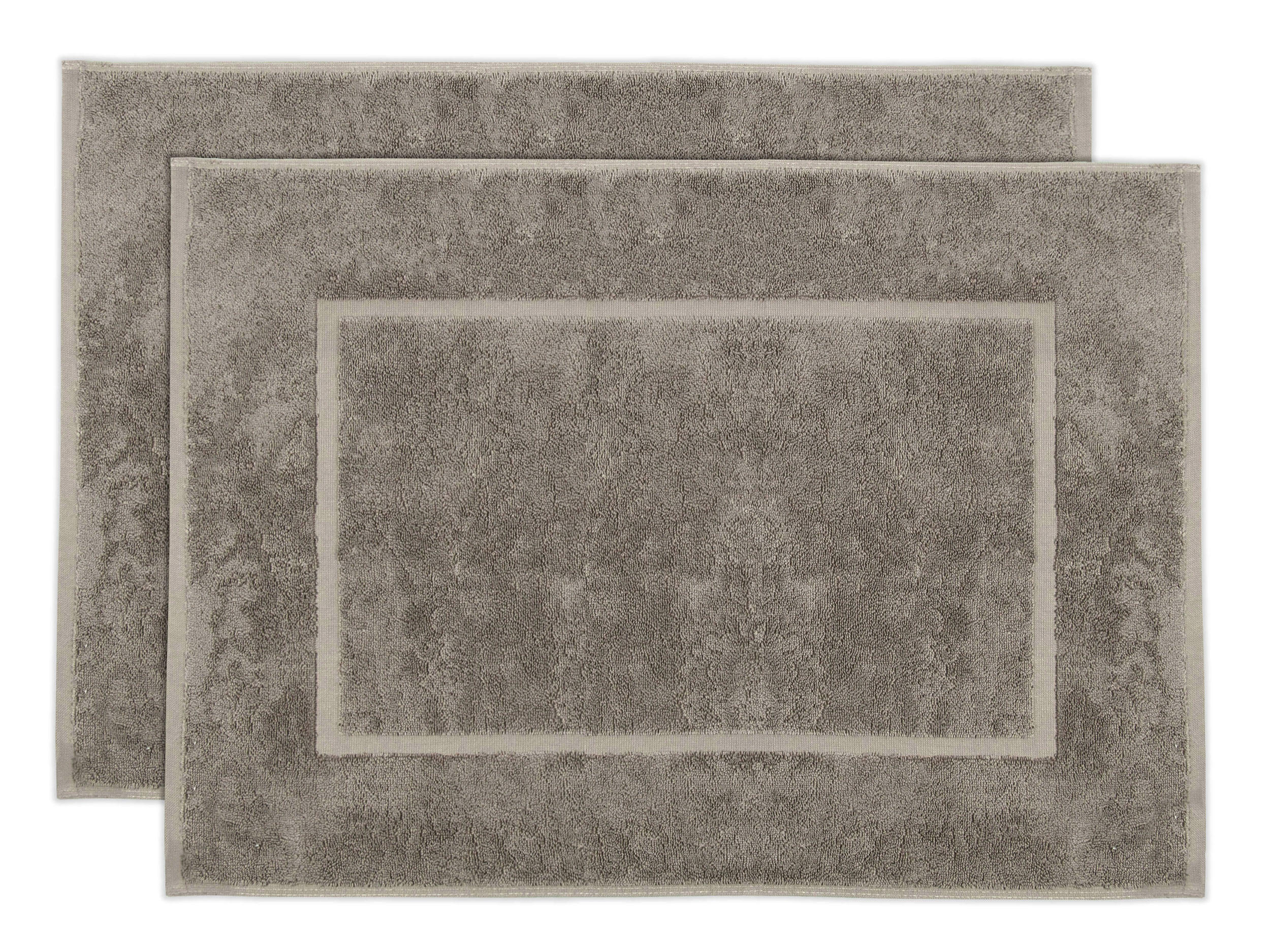 BADEMATTE, 2er-Set, 50x70 cm, 100% Baumwolle - Fango, Textil (50/70cm) - Zollner