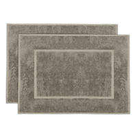BADEMATTE, 2er-Set, 50x70 cm, 100% Baumwolle - Fango, Textil (50/70cm) - Zollner