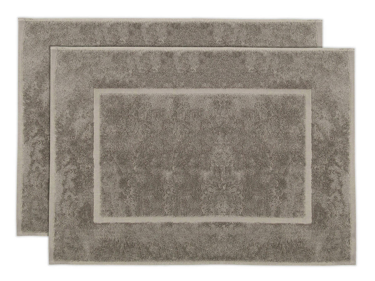 BADEMATTE, 2er-Set, 50x70 cm, 100% Baumwolle - Fango, Textil (50/70cm) - Zollner