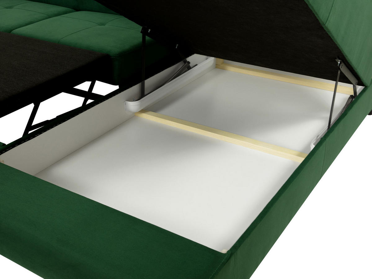 ECKSOFA Torezio, Seite: Rechts - Schwarz, Holz/Textil (274/203cm) - MIRJAN24