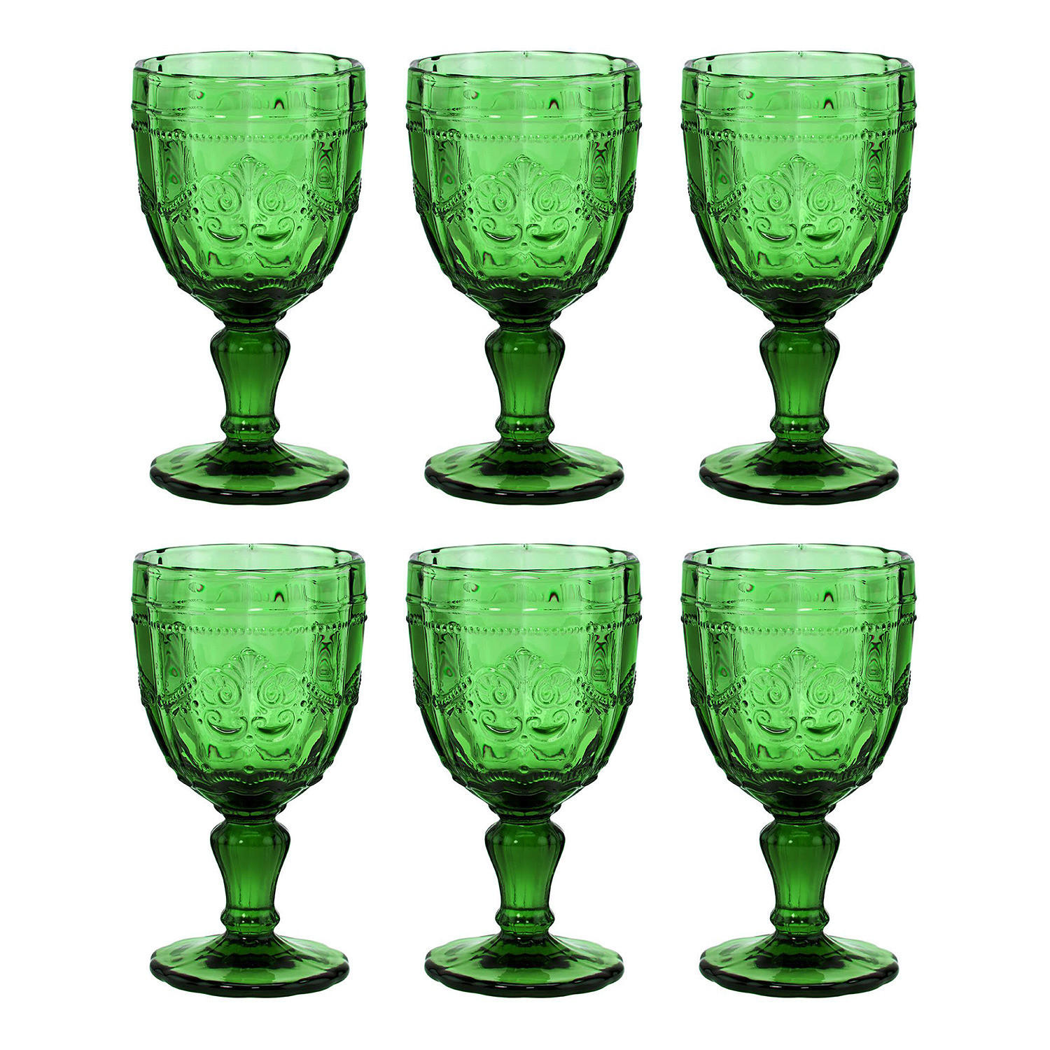 WEINGLAS (6er Set) Victorian - Dunkelgrün, Glas (0.23L) - BUTLERS
