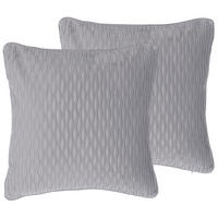 DEKOKISSEN 2er-Set Grau 45/45 cm Motari - Grau, Textil (45/45cm) - Beliani