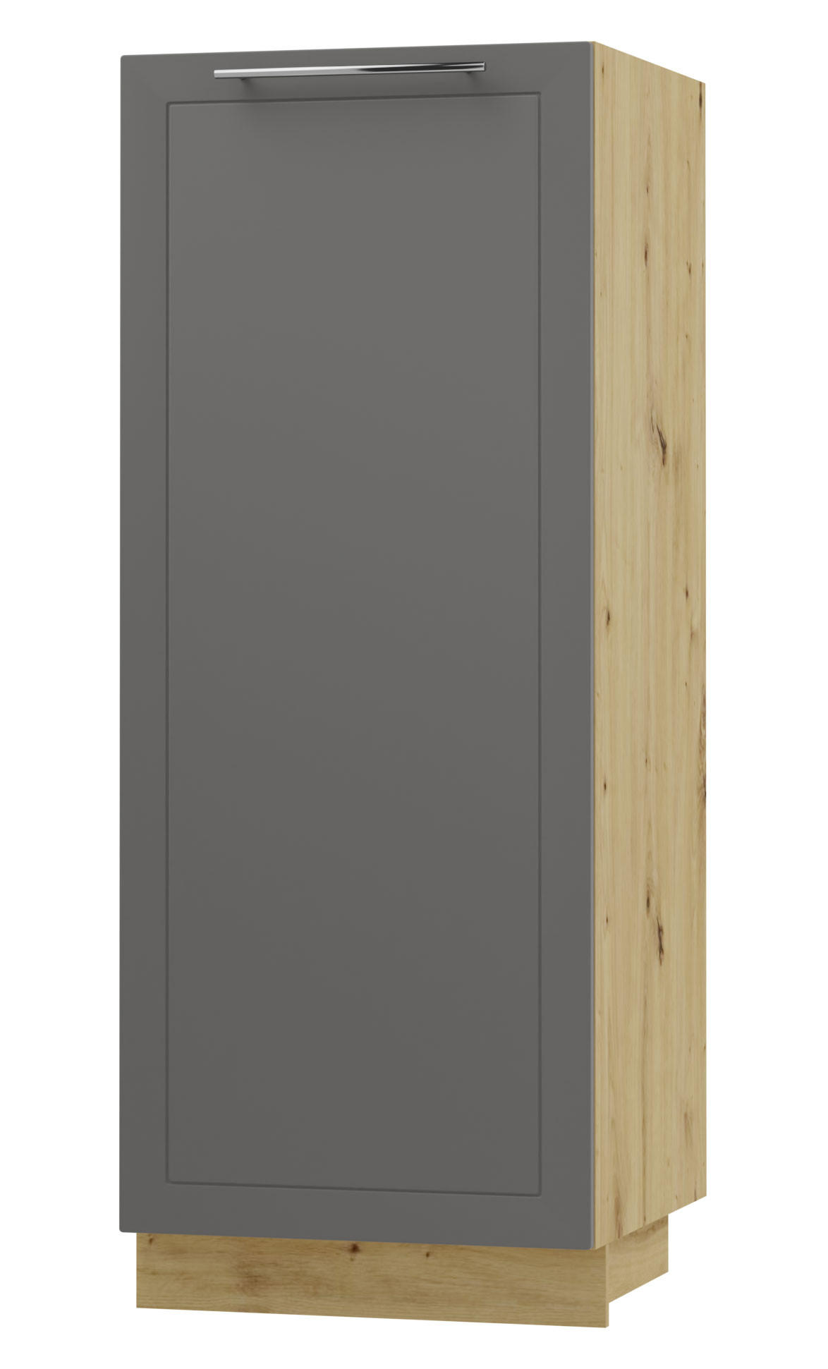 Feldmann-Wohnen Geschirrschrank Graphit, Eiche Artisan 60x154x59 cm