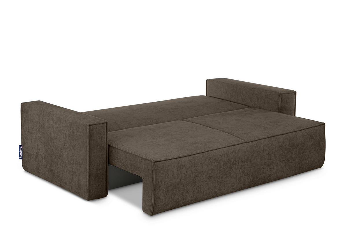 3-SITZER-SOFA NAPI II mit Schlaffunktion, braun - Braun, Textil (228/89/101cm) - KONSIMO®