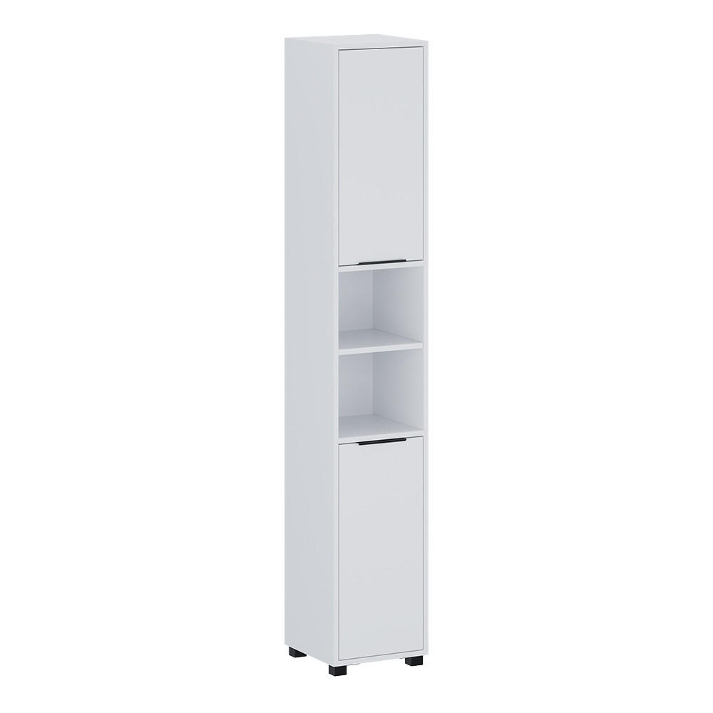 BADSCHRANK Alina Weiß 30 x 176 cm mit 2 Türen - Weiß, Holzwerkstoff (30/176/30cm) - Vicco