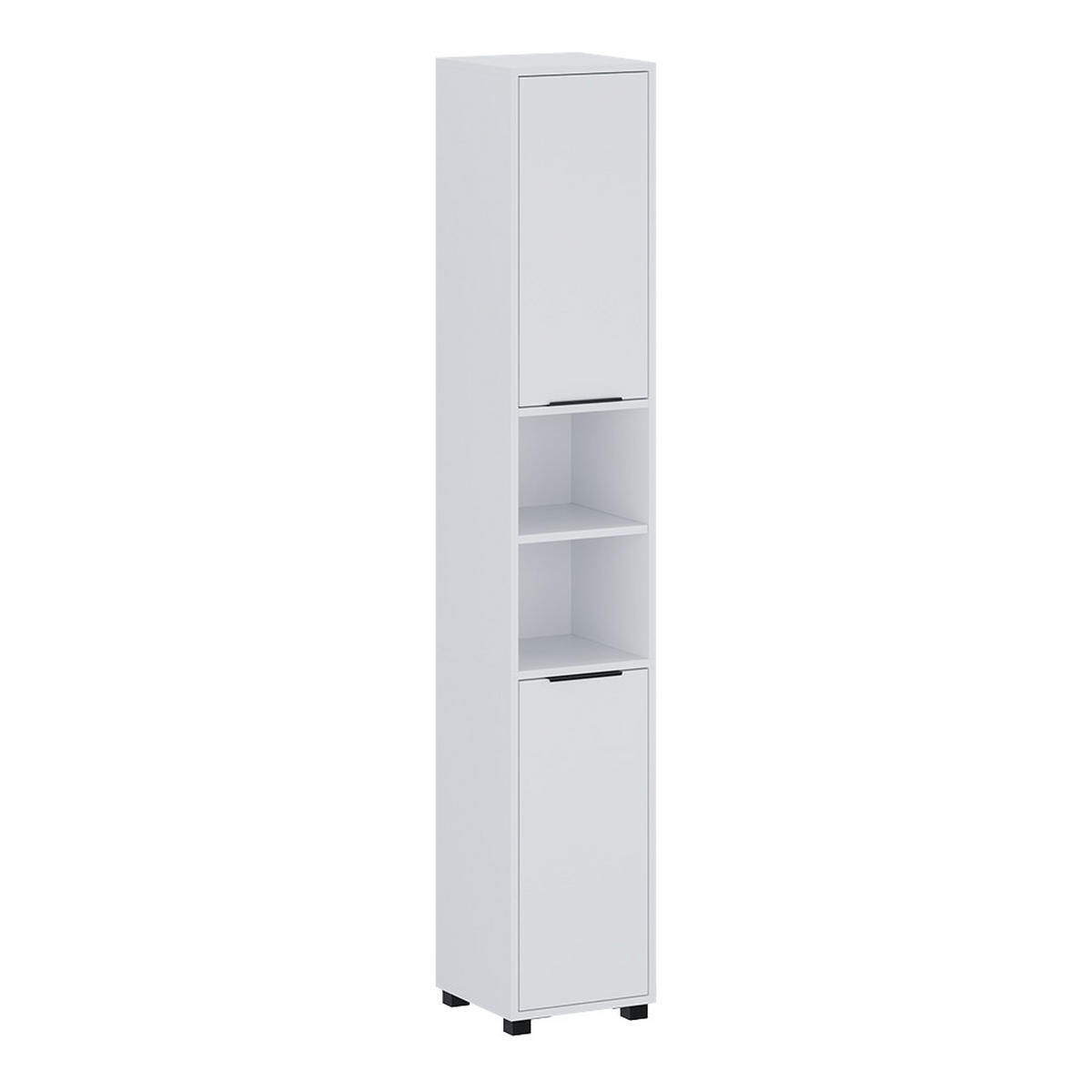 BADSCHRANK Alina Weiß 30 x 176 cm mit 2 Türen - Weiß, Holzwerkstoff (30/176/30cm) - Vicco