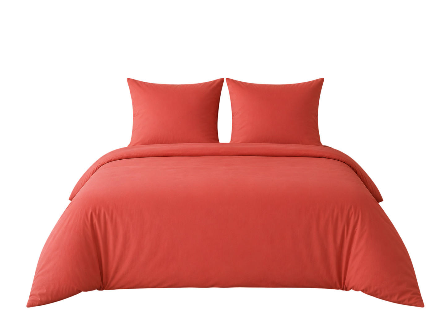 BETTWÄSCHE 3-teilig 200/200 cm UNI TERRACOTTA - Terracotta, Textil (200/200cm) - ROLFNERS